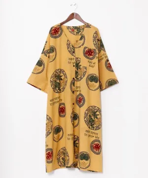 Silk Road Block Print Shirt Dress