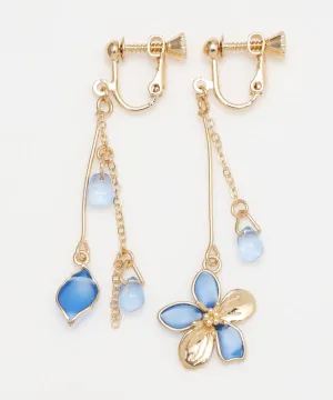 Spring Flower Clip Earrings