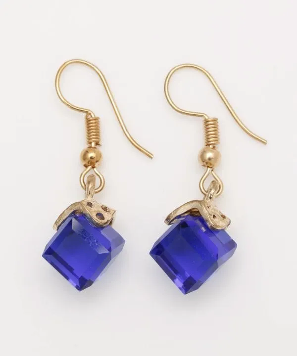 Square Czech Glass Earrings