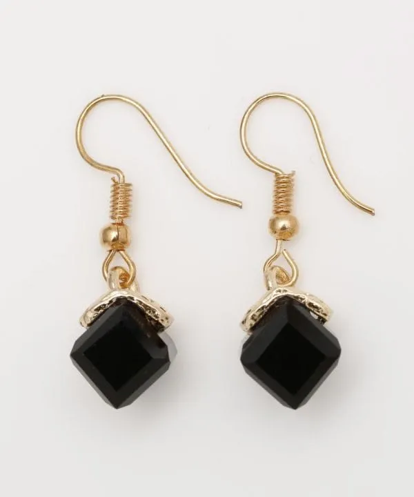Square Czech Glass Earrings