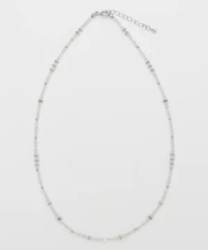 Square Shape Rainbow Moonstone Beads Necklace