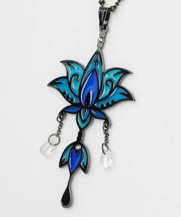 Stained Glass Style Lotus Necklace