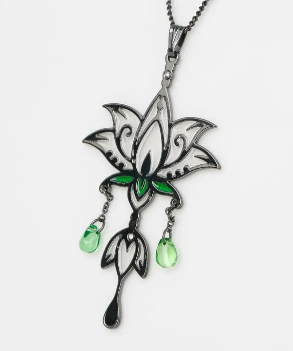Stained Glass Style Lotus Necklace