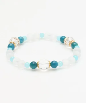 Star Cut Crystal x Apatite Bracelet