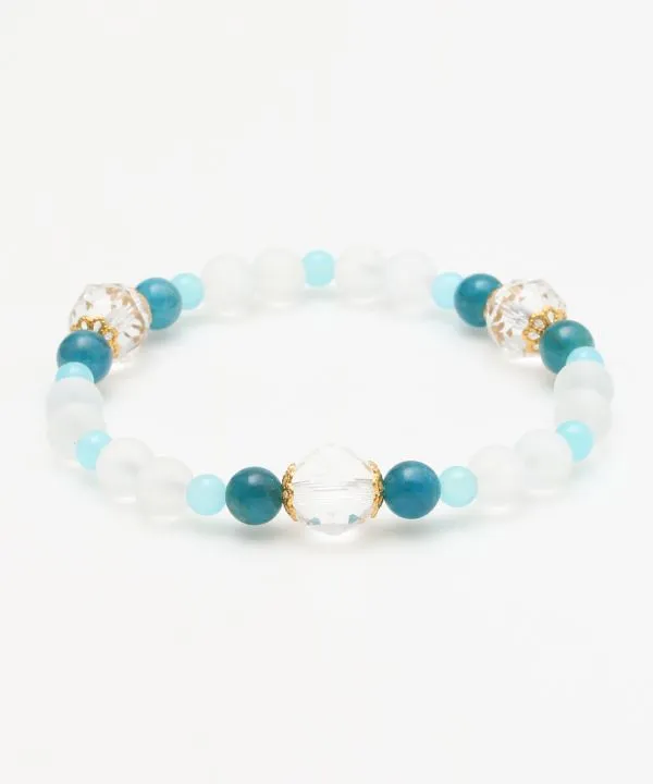 Star Cut Crystal x Apatite Bracelet