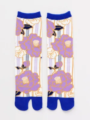 Stripe Camellia TABI Socks 23??25cm