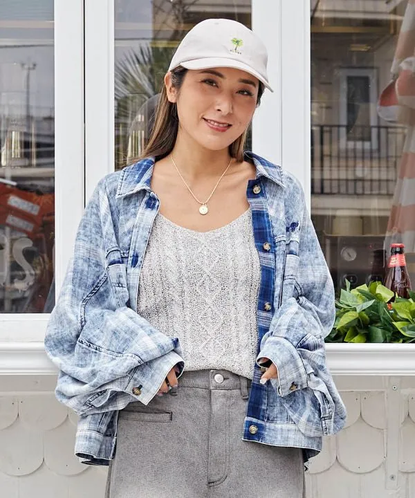 SURF??Palms Bleached Check Jacket