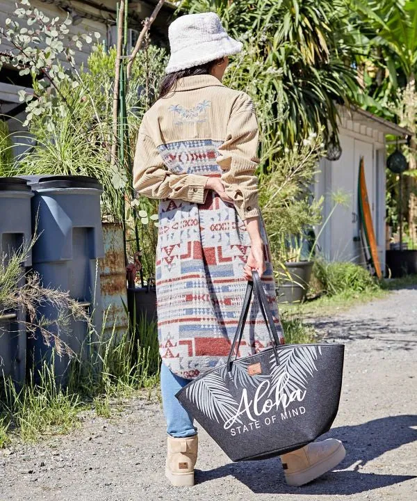 SURF??Palms Corduroy Shirt Dress