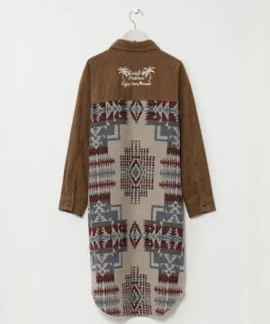 SURF??Palms Corduroy Shirt Dress