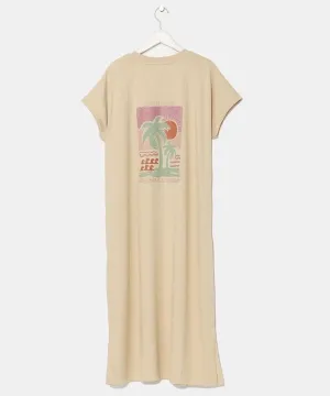 SURF??Palms Retro Like Graphic T-Shirt Dress