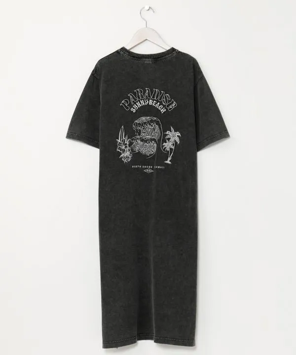 SURF??Palms Washed T-Shirt Dress