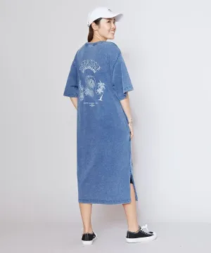 SURF??Palms Washed T-Shirt Dress