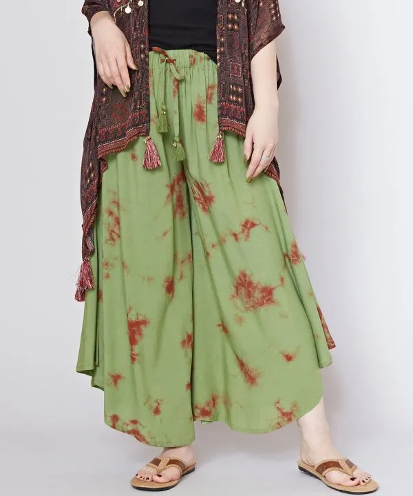 Tie Dye Flare Wide Leg Pants