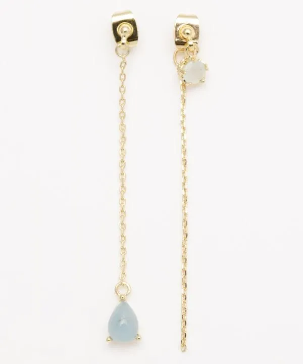 UBUISHI - Asymmetric Birthstone Earrings
