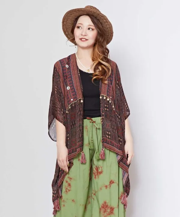 UV Protection Bohemian Kimono Cardigan