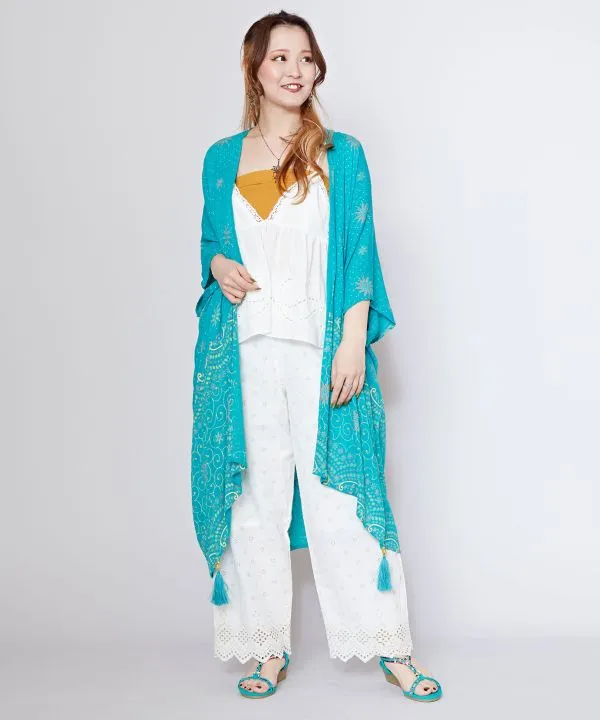 UV Protection Stained Glass Pattern Kimono