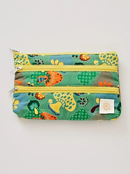 World Trip Triple Zip Pouch