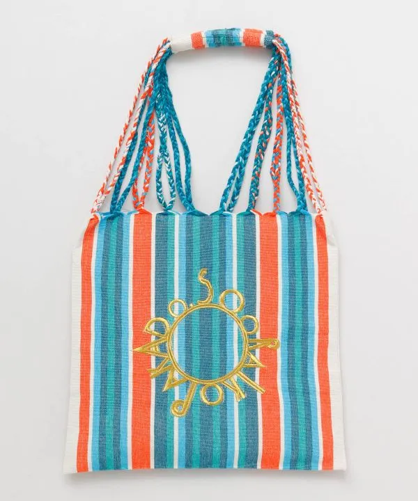 Woven Striped Handbag