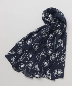 YAMABUKI Floral Embroidery Scarf